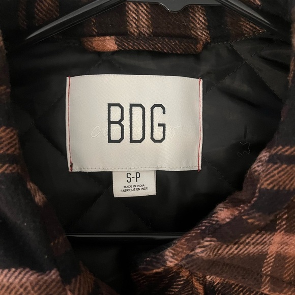 BDG Brown and Black Quilted Jacket - Picture 3 of 4